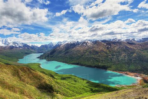 View Of Eklutna Lake From The Twin Peaks Trail In Chugach State Park