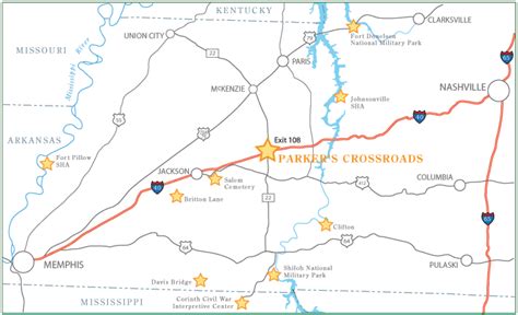 Interstate 40 Mile Marker Map Tennessee