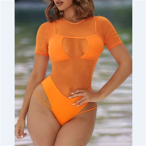 Solid Color Sexy One Piece Bikini Swimsuit · Shiook · Online Store Powered By Storenvy