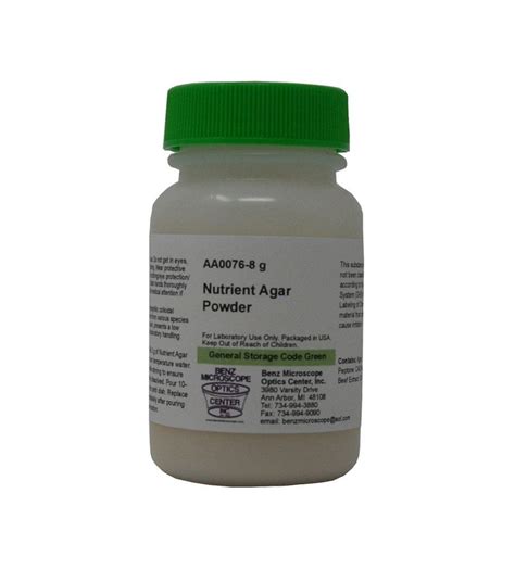 Dehydrated Nutrient Agar Powder 8g Mix With Water Bz0076 Benz