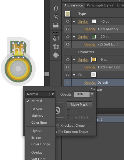 Cs5 How Can I Change The Blending Modes In Adobe Illustrator