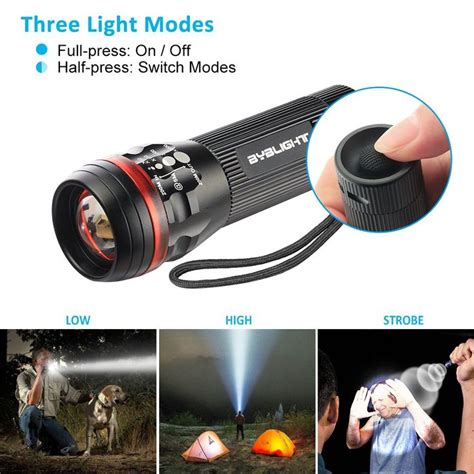Pack Of 4 Flashligts Byblight Small Flashlight With Colored Band