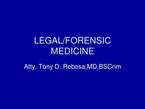 Ppt Legalforensic Medicine Powerpoint Presentation