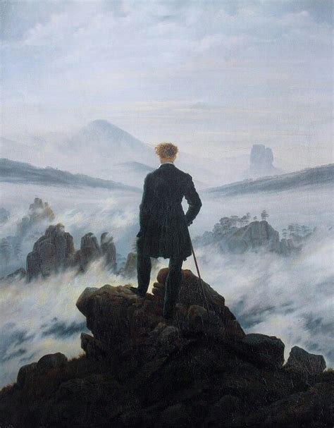 Wanderer Above The Sea Of Fog German Der Wanderer über Dem Nebelmeer