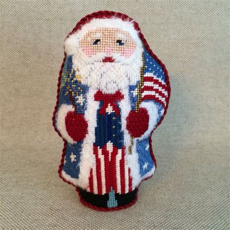 4th of july santa stand up needlepoint christmas needlepoint christmas items