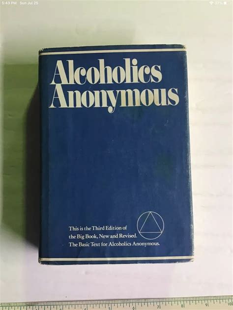 Alcohólicos Anónimos 3ª Edición De Gran Libro 1983 Chaqueta De Etsy