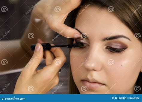Stylist Doing Makeup Model Stock Image 82539115