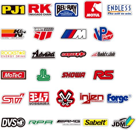 100 Pcs Motorcycle Brand Logo Stickers Motorcycle Racer Etsy