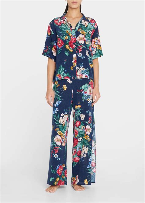Johnny Was Brooklyn Floral Print Silk Pajama Set Bergdorf Goodman