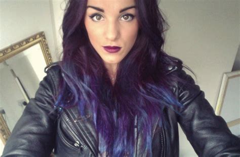 Girl Abbie Fowler With Dip Dyed Hair Dark Purple With
