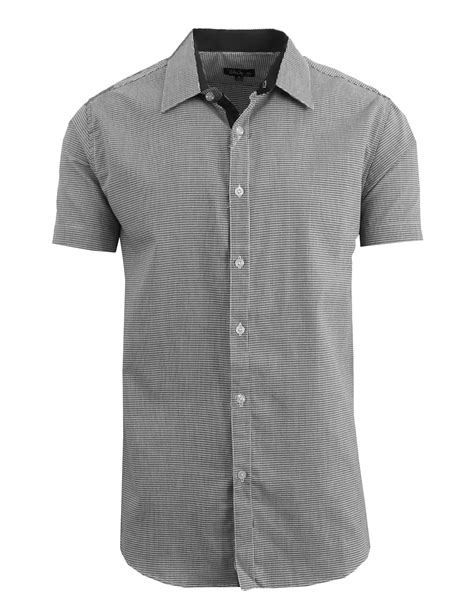 men s short sleeve slim fit casual dress shirts s 2xl