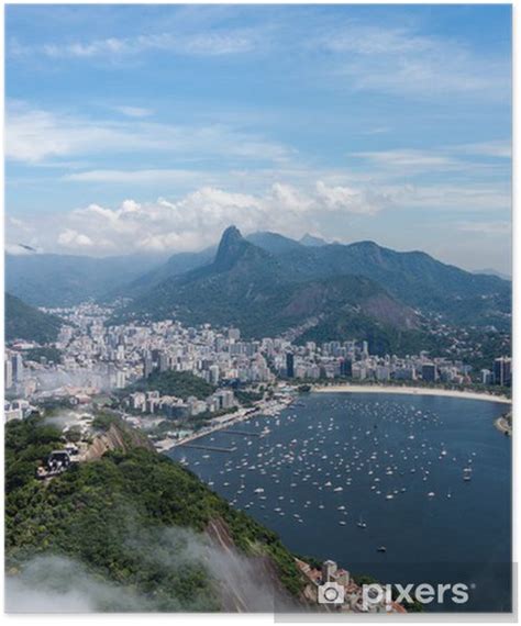 Harbor And Skyline Of Rio De Janeiro Brazil Poster