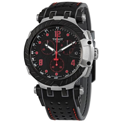 tissot t race marc marquez limited edition chronograph quartz black dial men s watch t115 417 27