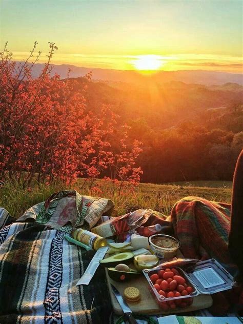 Simple Romantic Picnics Under The Sunset With Music For Us To Dance Too In The Background Are