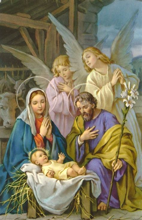 Mary And Joseph Holding Baby Jesus