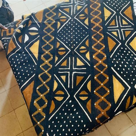 Authentic African Mudcloth Genuine Bogolan Fabric Mali Etsy