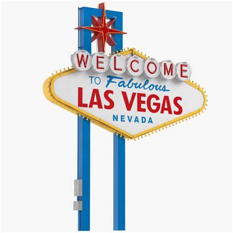 Welcome To Fabulous Las Vegas Sign 3d Model 39 C4d Fbx Max 3ds