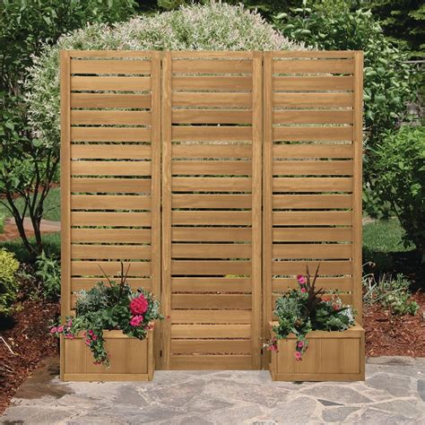 Yardistry 5 X 5 Wood Privacy Screen Ym11703 The Home Depot Privacy Screen Outdoor Outdoor