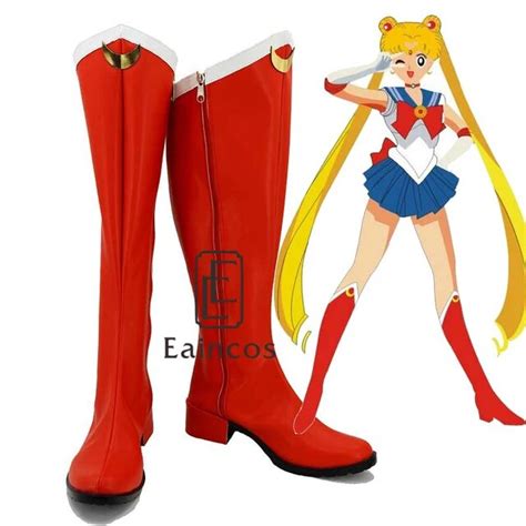 Anime Sailor Moon Sailormoon Girls Red Boots Cosplay Party Shoes Custom Made In Shoes From