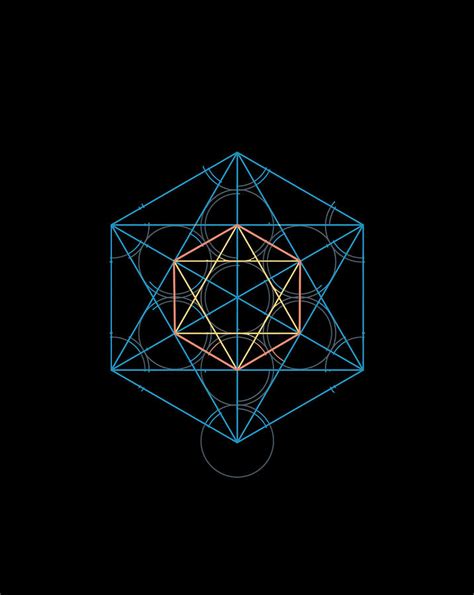 Platonic Solids Sacred Geometry Cube Of Archangel Metatron Digital Art ...