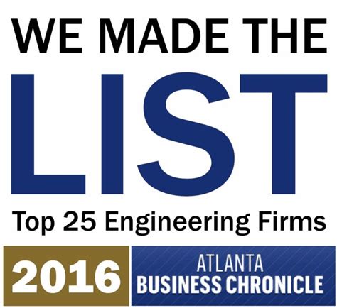 Nova Ranks 14 On Atlantas Top 25 Engineering Firms List Nova