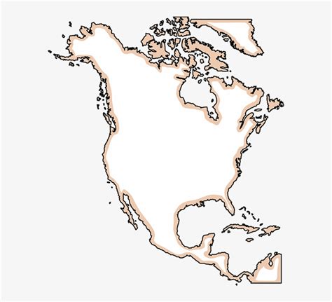 A Blank Thematic Map Of North America Map