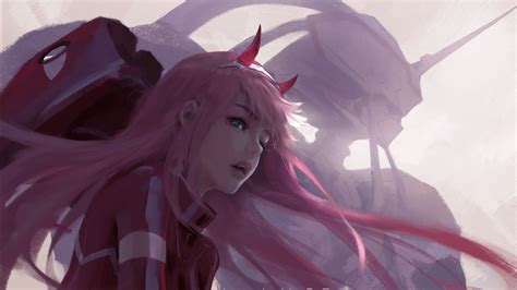 Zero two darling in the franxx zerochan anime image board. Darling In The FranXX Zero Two Hiro Zero Two With Giantman HD Anime Wallpapers | HD Wallpapers ...