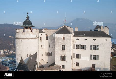 View On The Buildings Of Hohensalzburg Castle In Salzburg Austria Stock