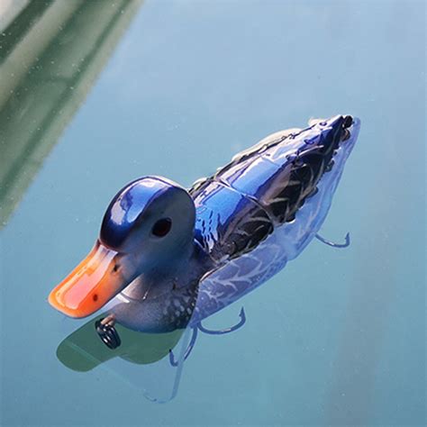 Artificial Topwater Fishing Lure Duck Floating Treble Hooks Fish Tackle