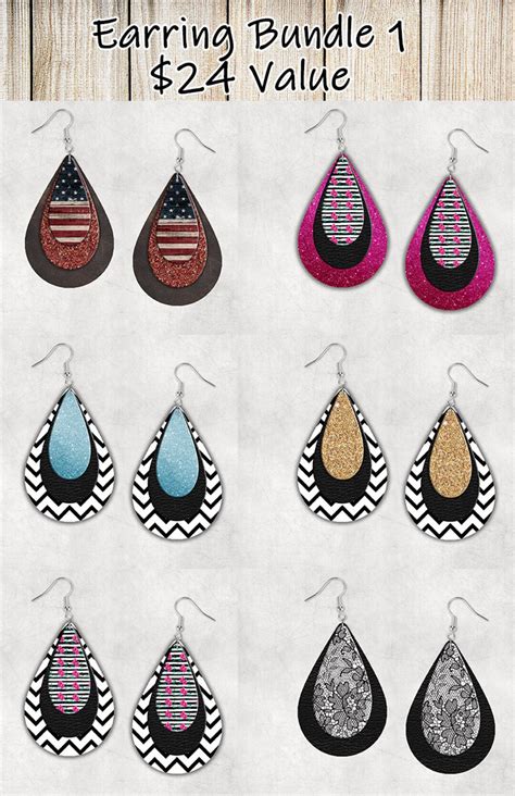 Sublimation Large Tear Drop Earring Bundle Of Pairs Indivual Etsy