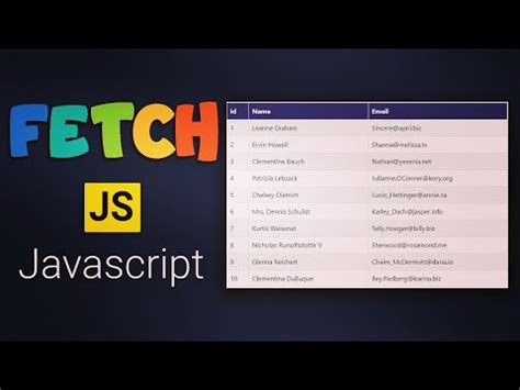Fetch Javascript C Mo Mostrar Datos Desde Una Api Youtube