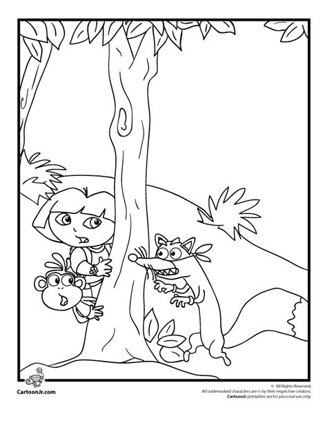 Dora And Swiper Coloring Pages Clip Art Library