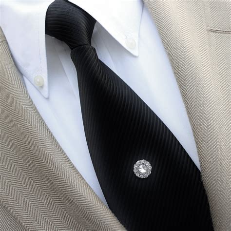 Black Tie Pin For Men Mens Accessories Mens Tie Pins Etsy