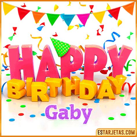 Feliz Cumpleaños Gaby Imágenes  Tarjetas Y Mensajes