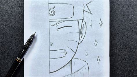 Easy Anime Drawing How To Draw Naruto Half Face Easy Step By Step