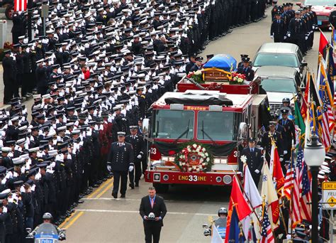 Thousands Gather In Watertown For Boston Firefighters Funeral