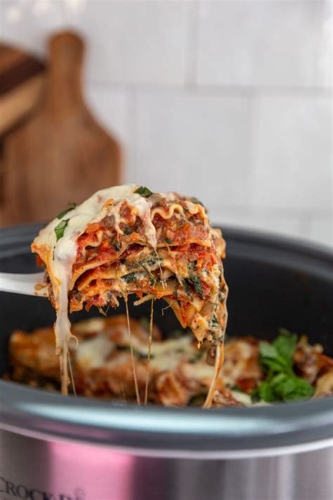 Vegetarian Crockpot Lasagna Food With Feeling