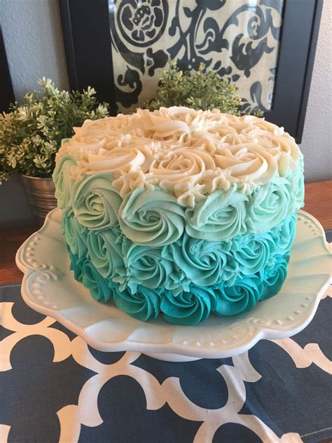 Real Ombré Rosette Cake Cake Ombre Rosette Cake Rosette Cake