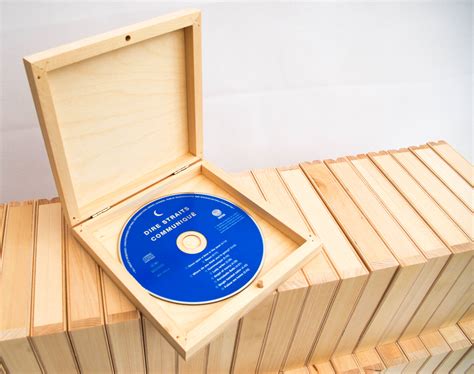 110x Plain Natural Wooden Cd Box Case Storage Wood Boxes Forcraft Art