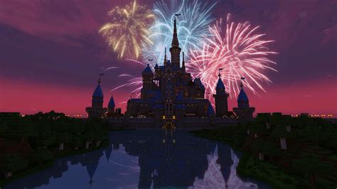 Disney Castle Fireworks Render Minecraft Castle Designs Disney