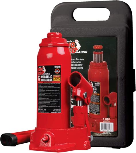 Torin T Big Red Hydraulic Bottle Jack With Carrying Case Ton Capacity Bottle Jacks