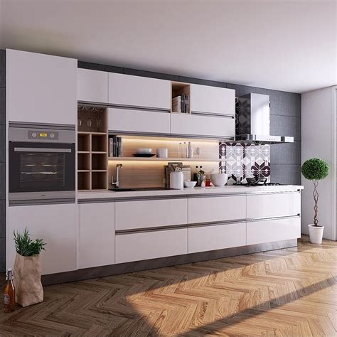 2019 High Quality White Mdf Lacquer Plywood Carcass Kitchen Cabinets