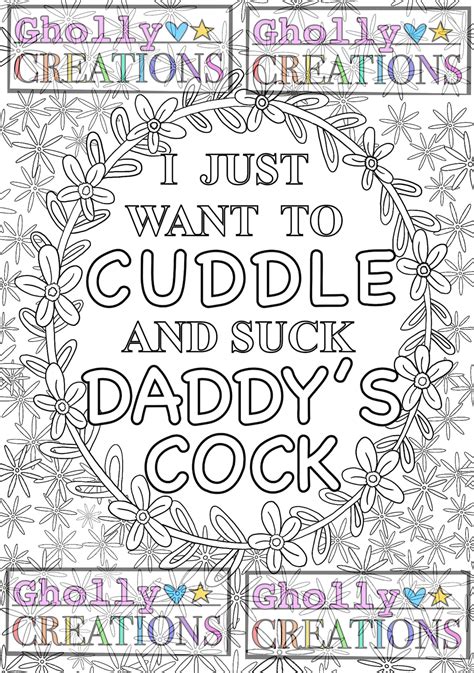 Naughty Ddlg Coloring Page I Just Want To Cuddle And Suck Daddys Ck