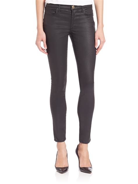 True Religion Halle Coated Skinny Jeans In Black Lyst