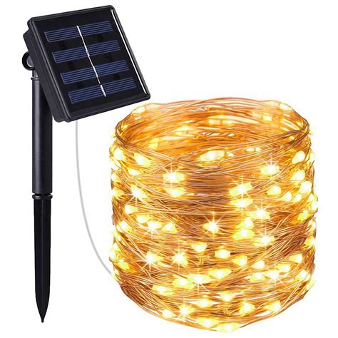 20m Solar Powered String Lights 200 Led Colorful Silver Copper Wire
