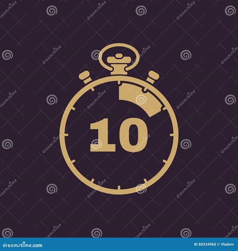 Los 10 Segundos Icono Del Cronómetro De Los Minutos Reloj Y Reloj