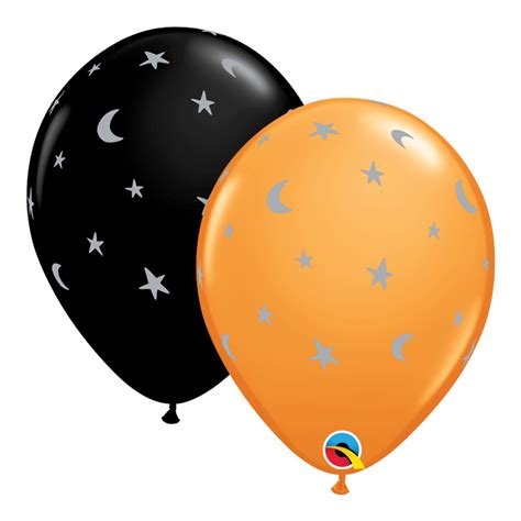Qualatex Crescent Moons And Stars 11 Latex Balloons 25pk