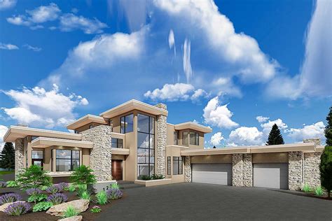 Luxury Modern House Plan With Upstairs Master Retreat