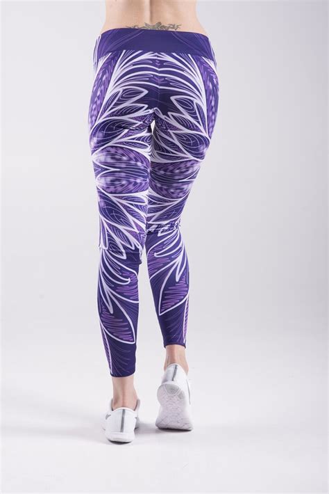 Leggings Purple Yoga Leggings Purple Yoga Pants Sport Etsy