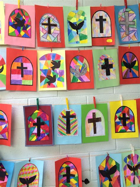 Stained Glass Windows Catholic Easter Crafts Easter Sunday School